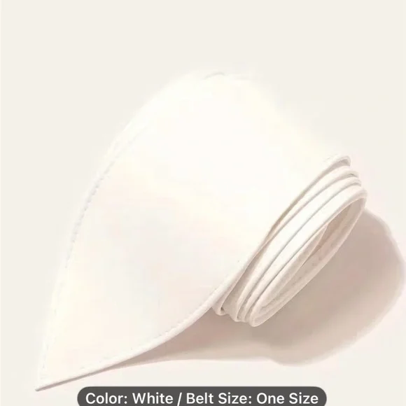 White faux leather wrap belt - Picture 3 of 8